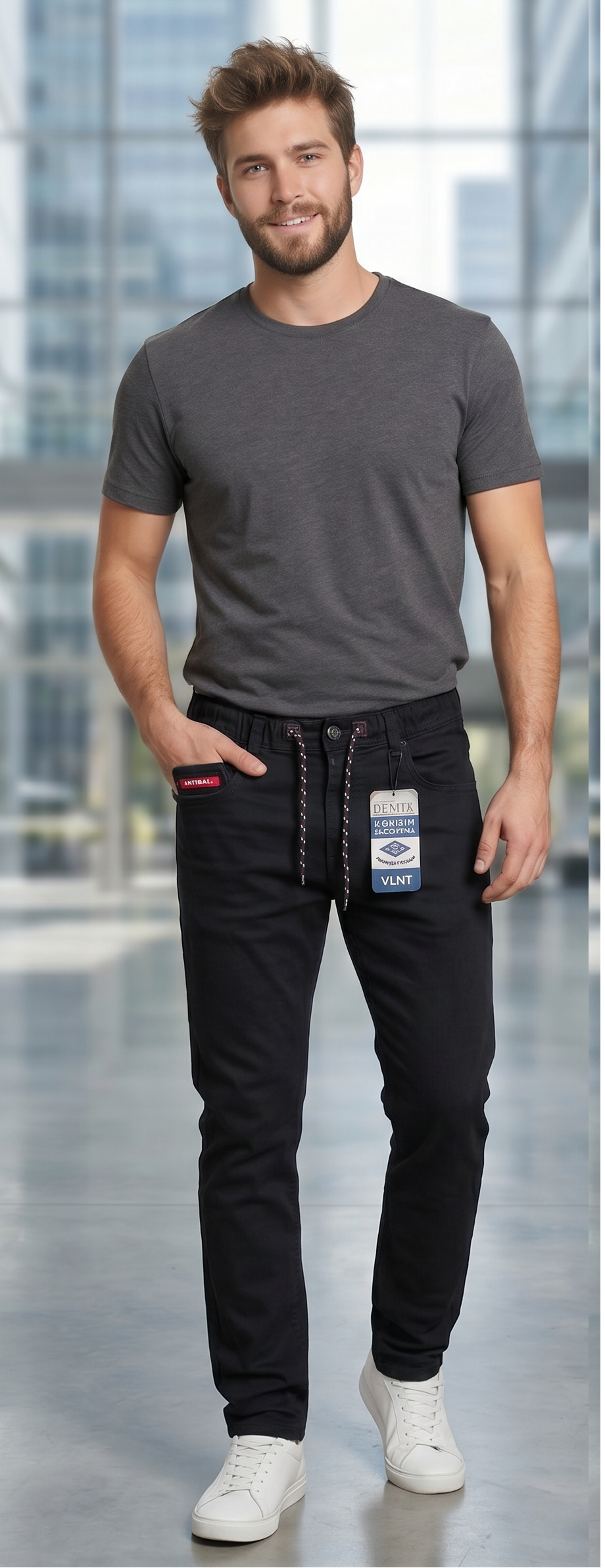 Jean Hombre jogger negro