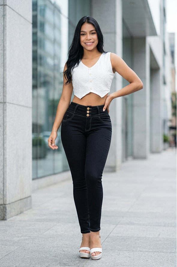 Jeans Mujer Clásicos skinny | 3 botones
